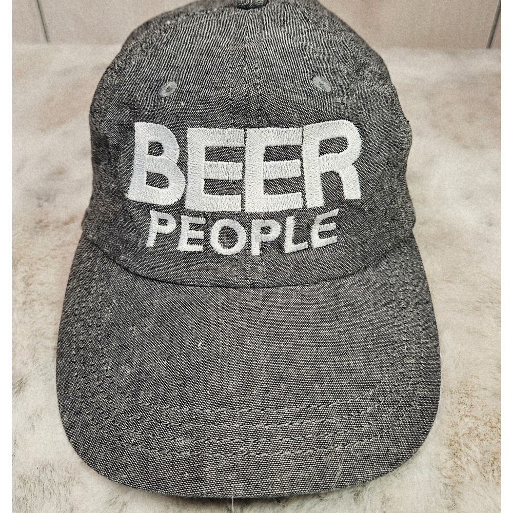Big Accessories Gray Beer People Embroidered Cotton Dad Hat Adjustable OSFM Cap